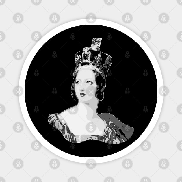 Queen Victoria Black and White Magnet by Nerd_art